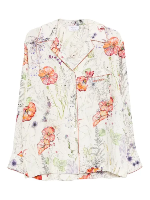 Alexander McQueen camisa con estampado floral