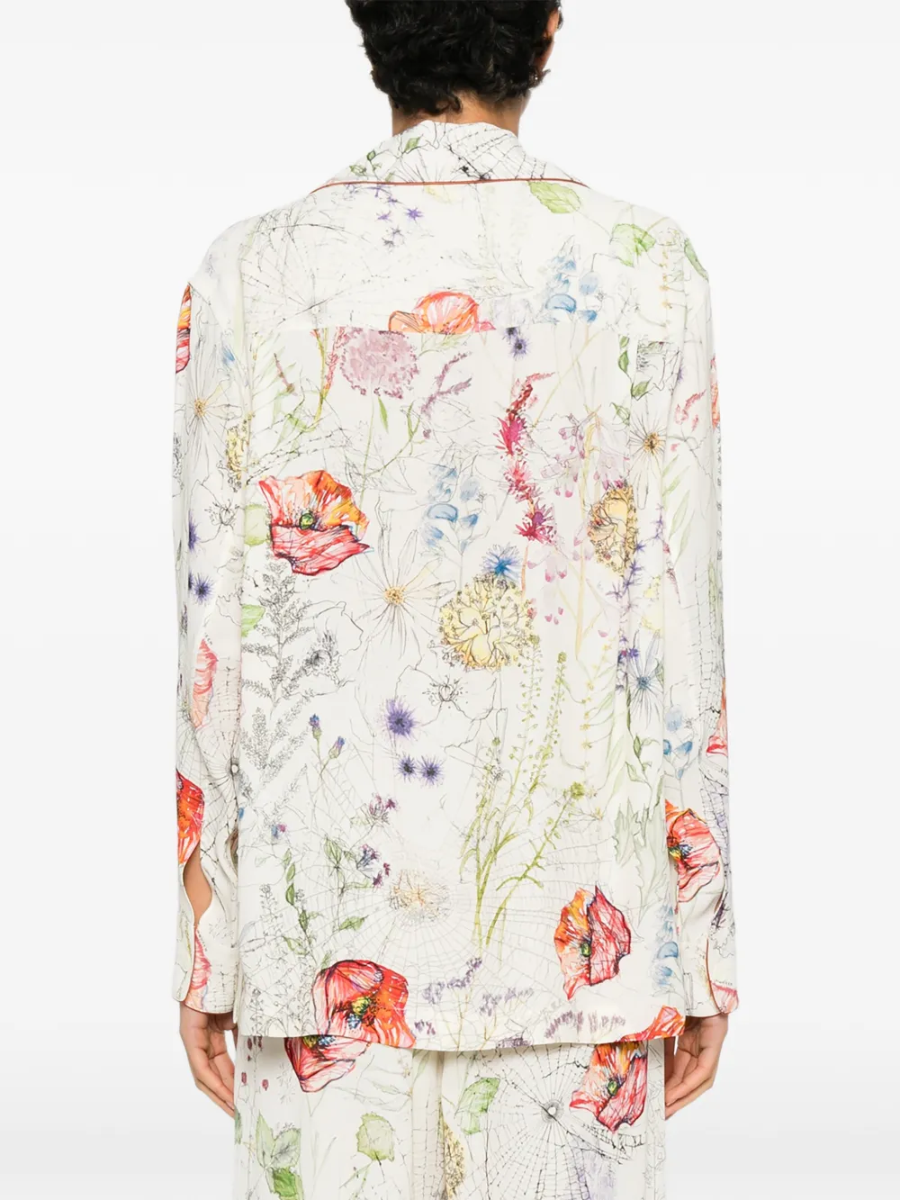 Alexander McQueen Shirt met bloemenprint Beige