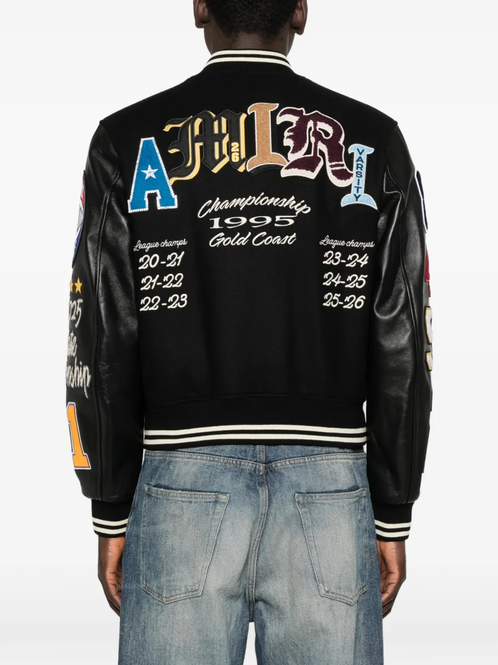 AMIRI Jack met varsity-patch Zwart