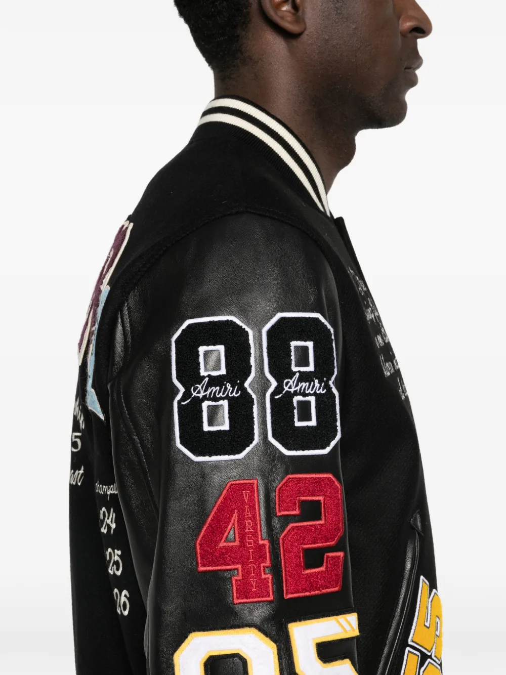 AMIRI Jack met varsity-patch Zwart