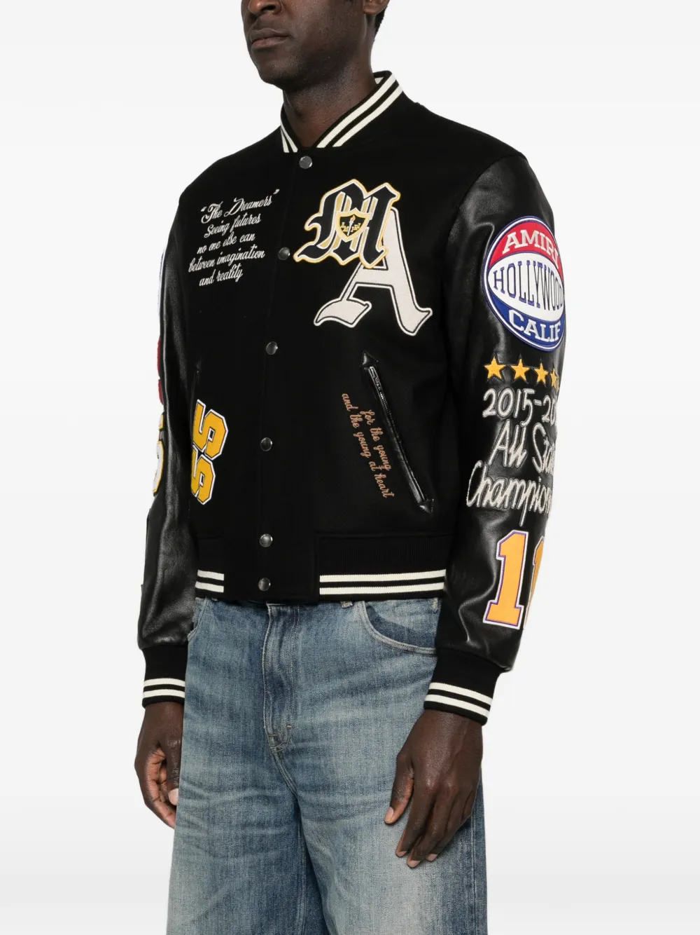 AMIRI Jack met varsity-patch Zwart