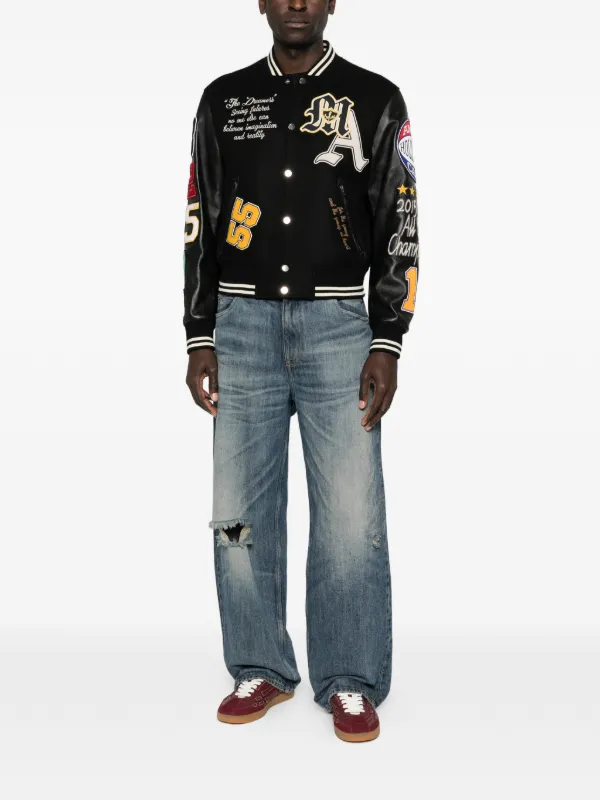 AMIRI Varsity Patch Jacket | Black | FARFETCH