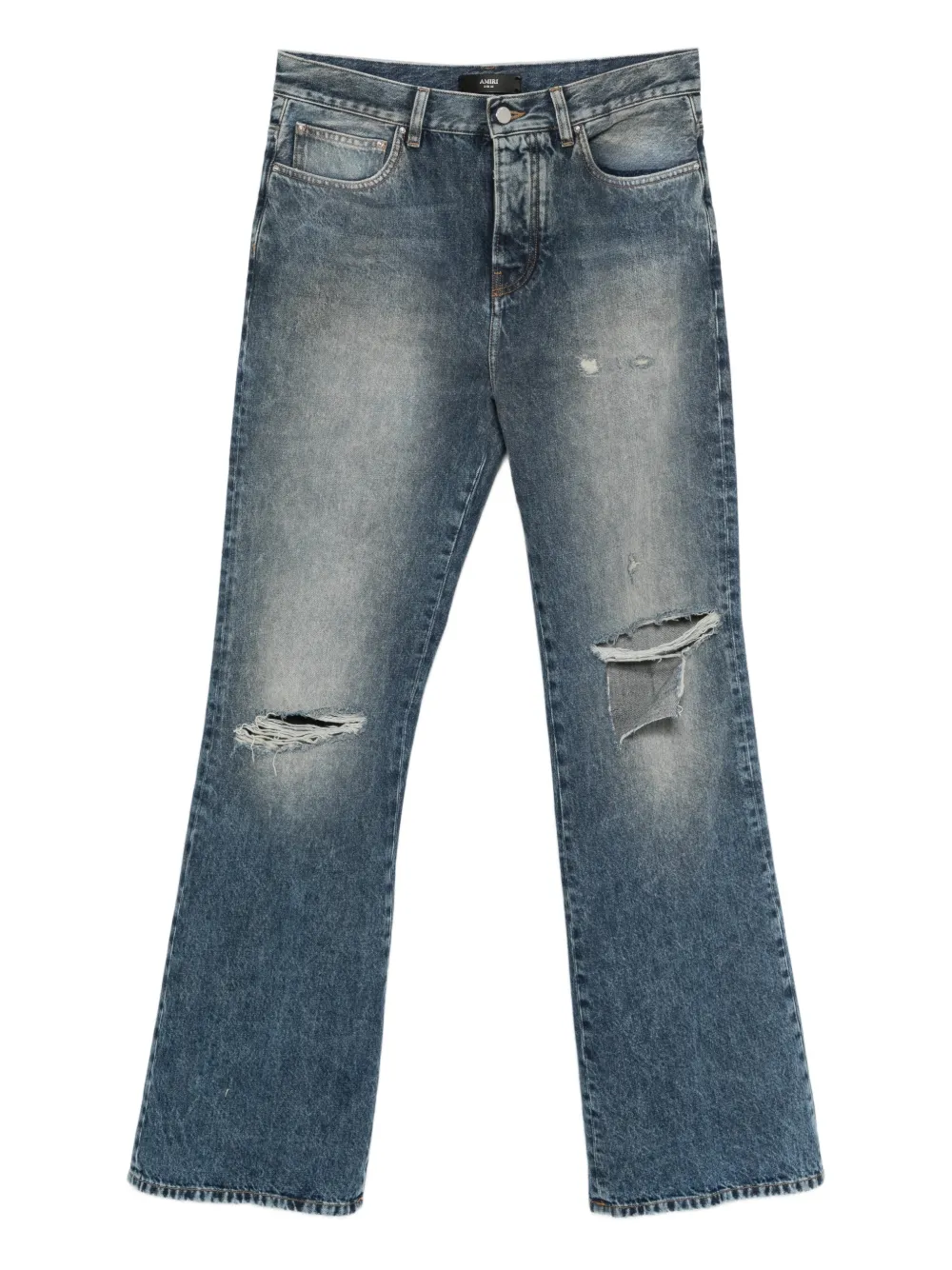 AMIRI ripped-knees bootcut denim jeans | Blue | Image 1