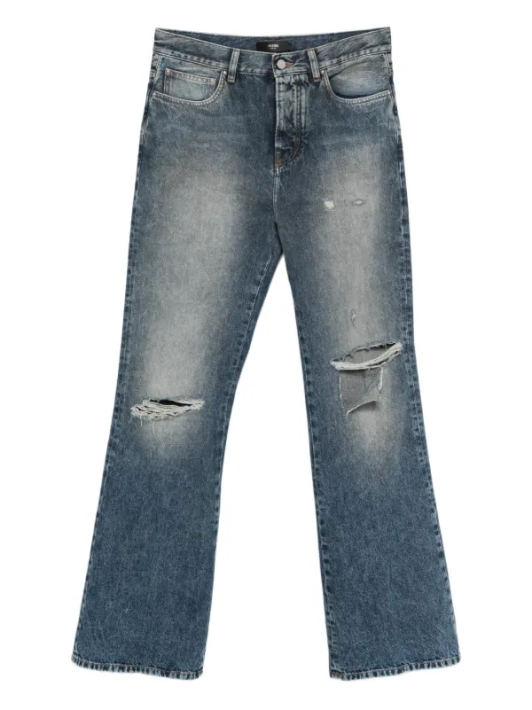 AMIRI ダメージ ブーツカットジーンズ | ブルー | FARFETCH JP