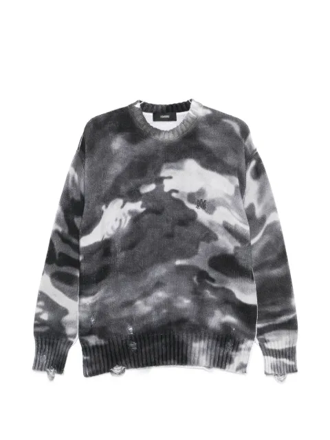 AMIRI camouflage distressed sweater