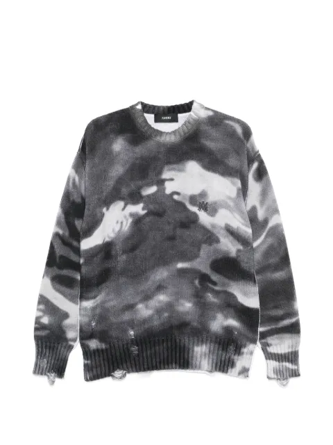 AMIRI camouflage distressed sweater