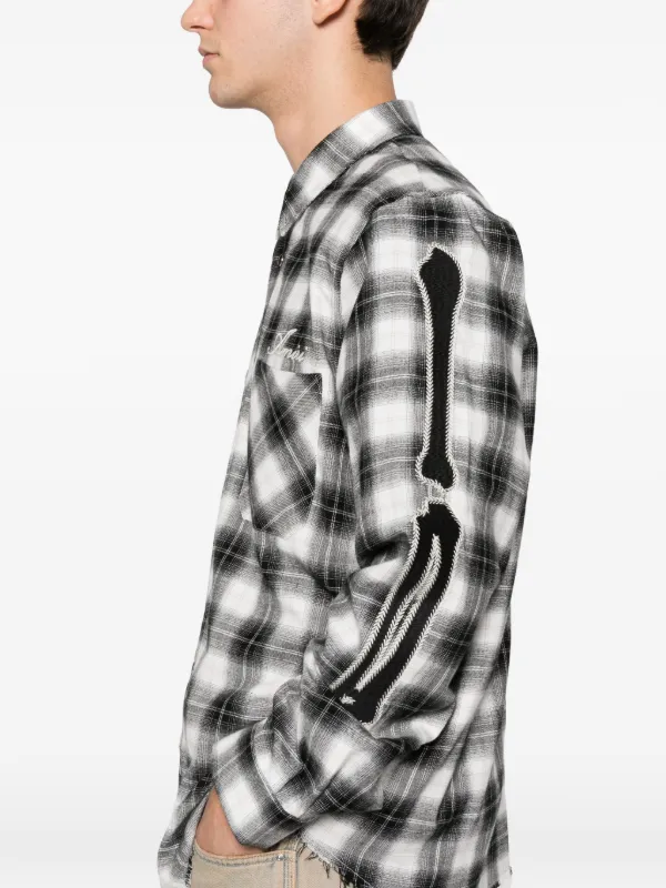 AMIRI チェック シャツ | ブラック | FARFETCH JP