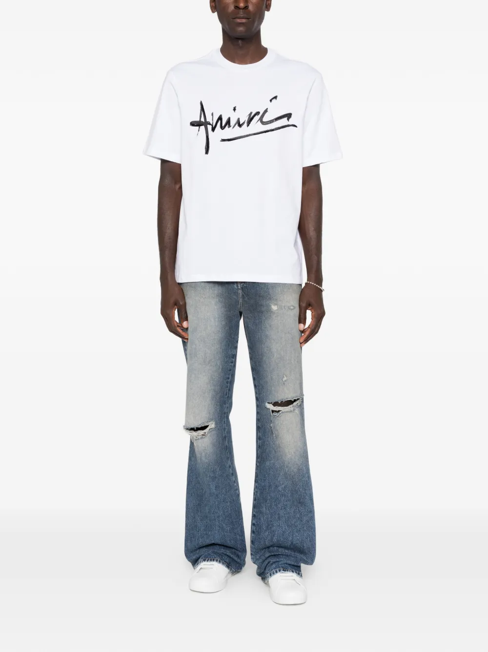 AMIRI Script crew-neck short-sleeve T-shirt - Wit
