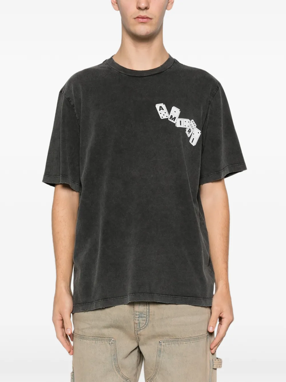 AMIRI Domino T-shirt met print Zwart