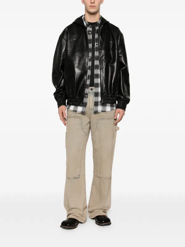 AMIRI Leather Zip Jacket | Black | FARFETCH