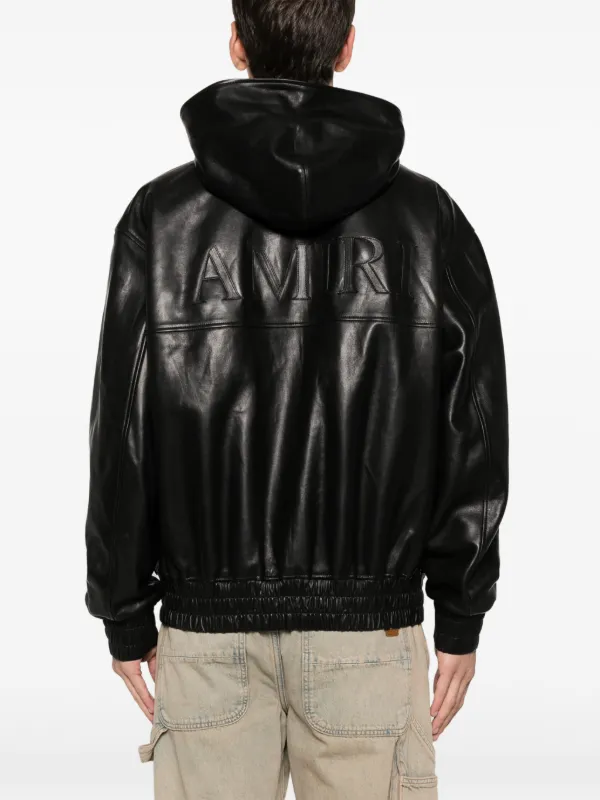 AMIRI Leather Zip Jacket | Black | FARFETCH