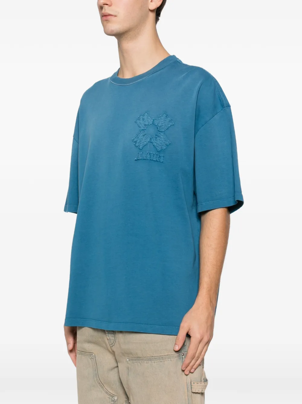 AMIRI Ma Quad T-shirt met ronde hals Blauw