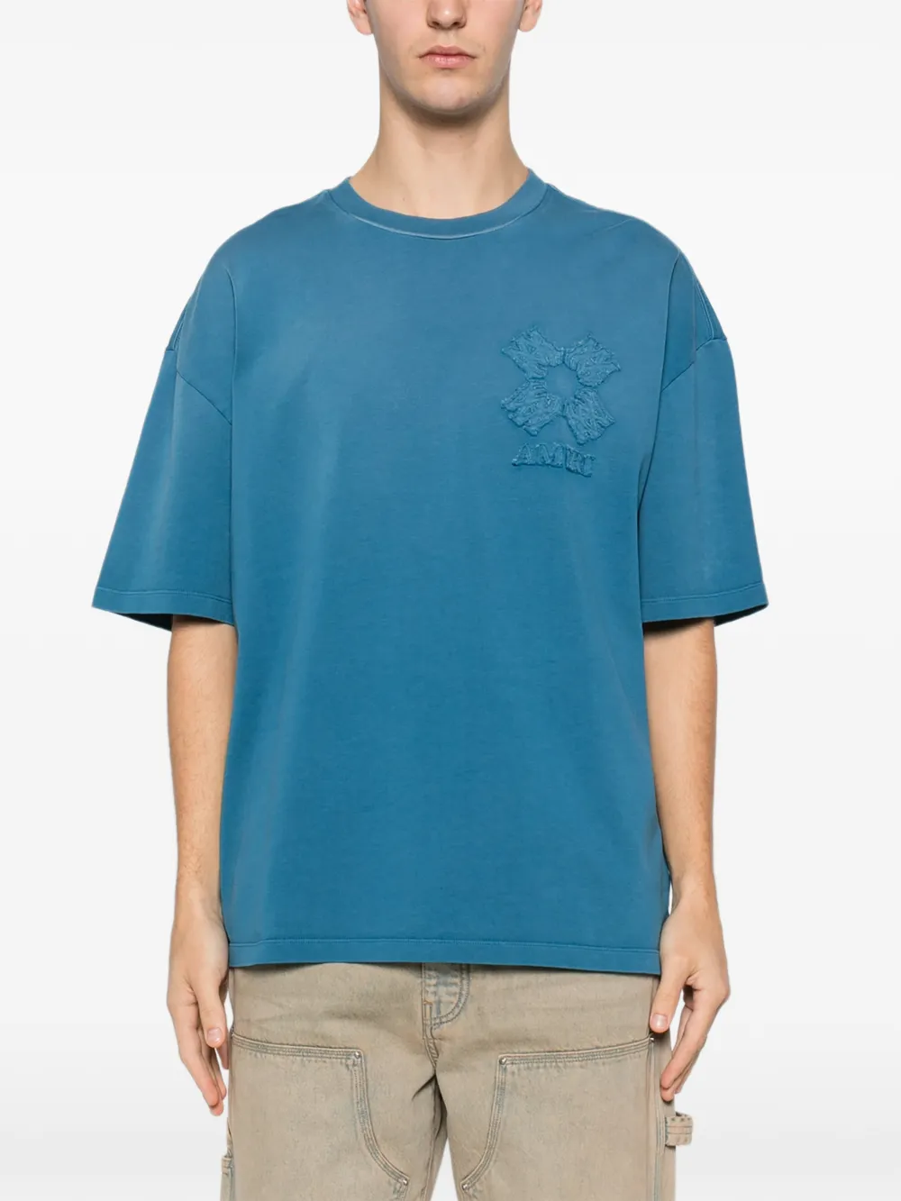 AMIRI Ma Quad T-shirt met ronde hals Blauw