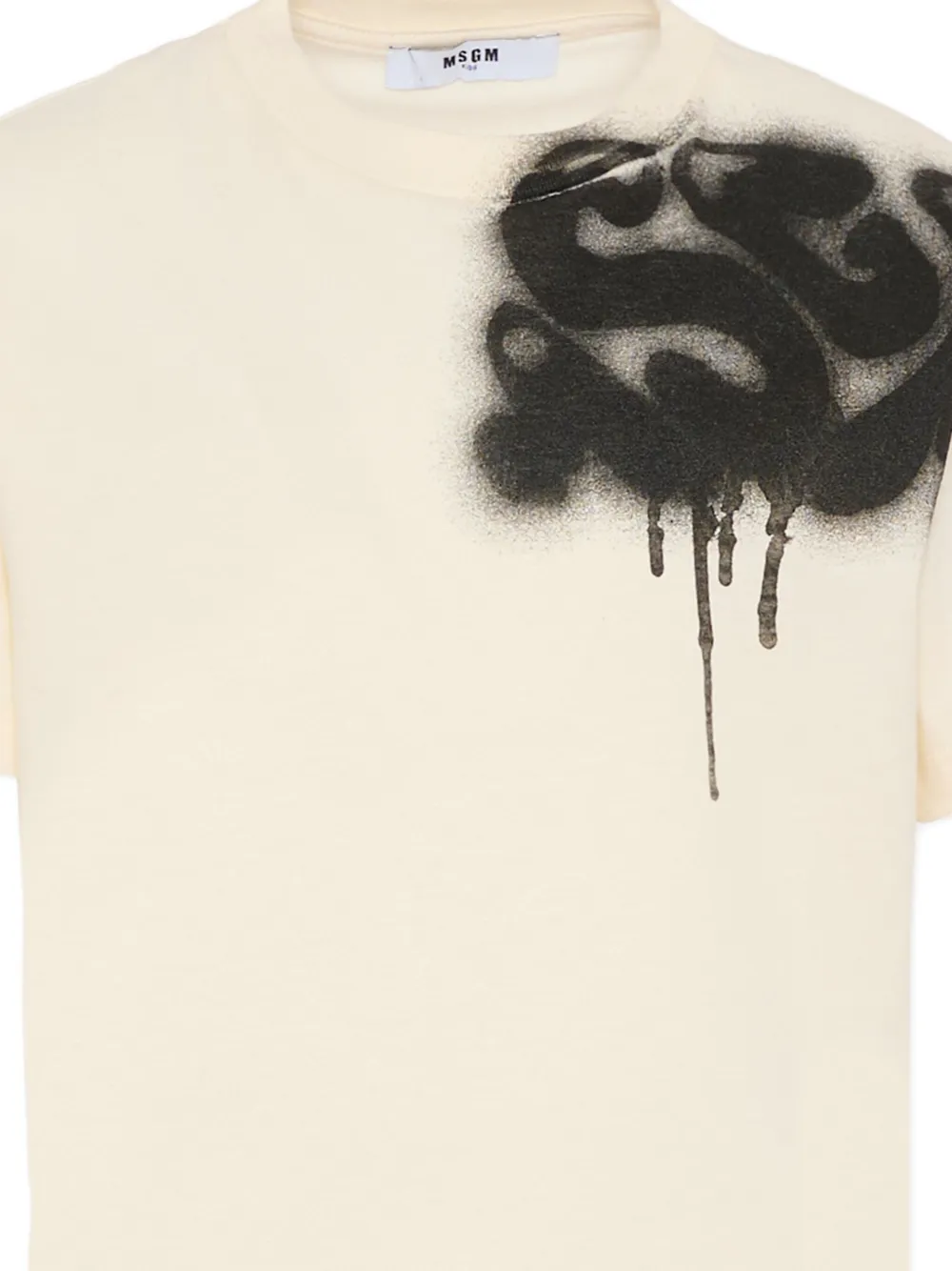 Msgm Graphic T-shirt In Neutral