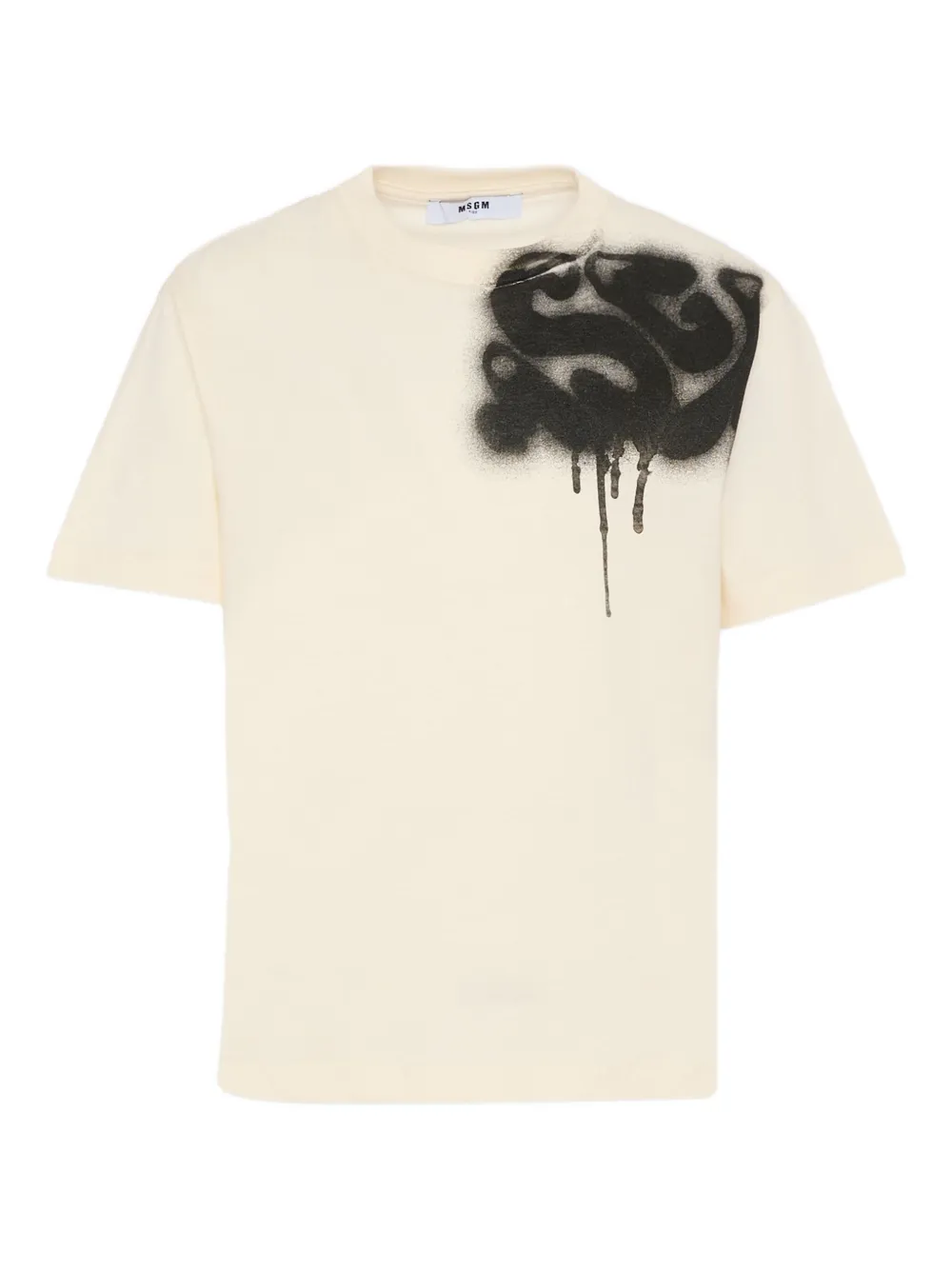 Msgm Kids' Graphic T-shirt In Neutral