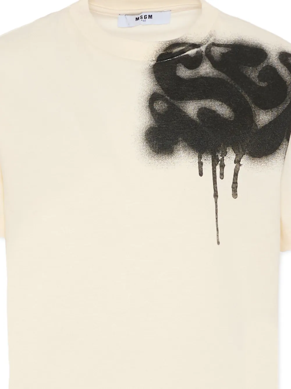 MSGM Kids Grafisch T-shirt Beige