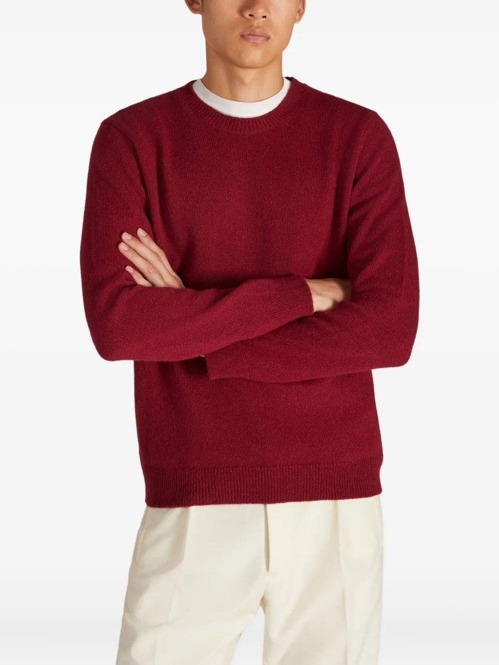 Zanone Trui met ronde hals Rood