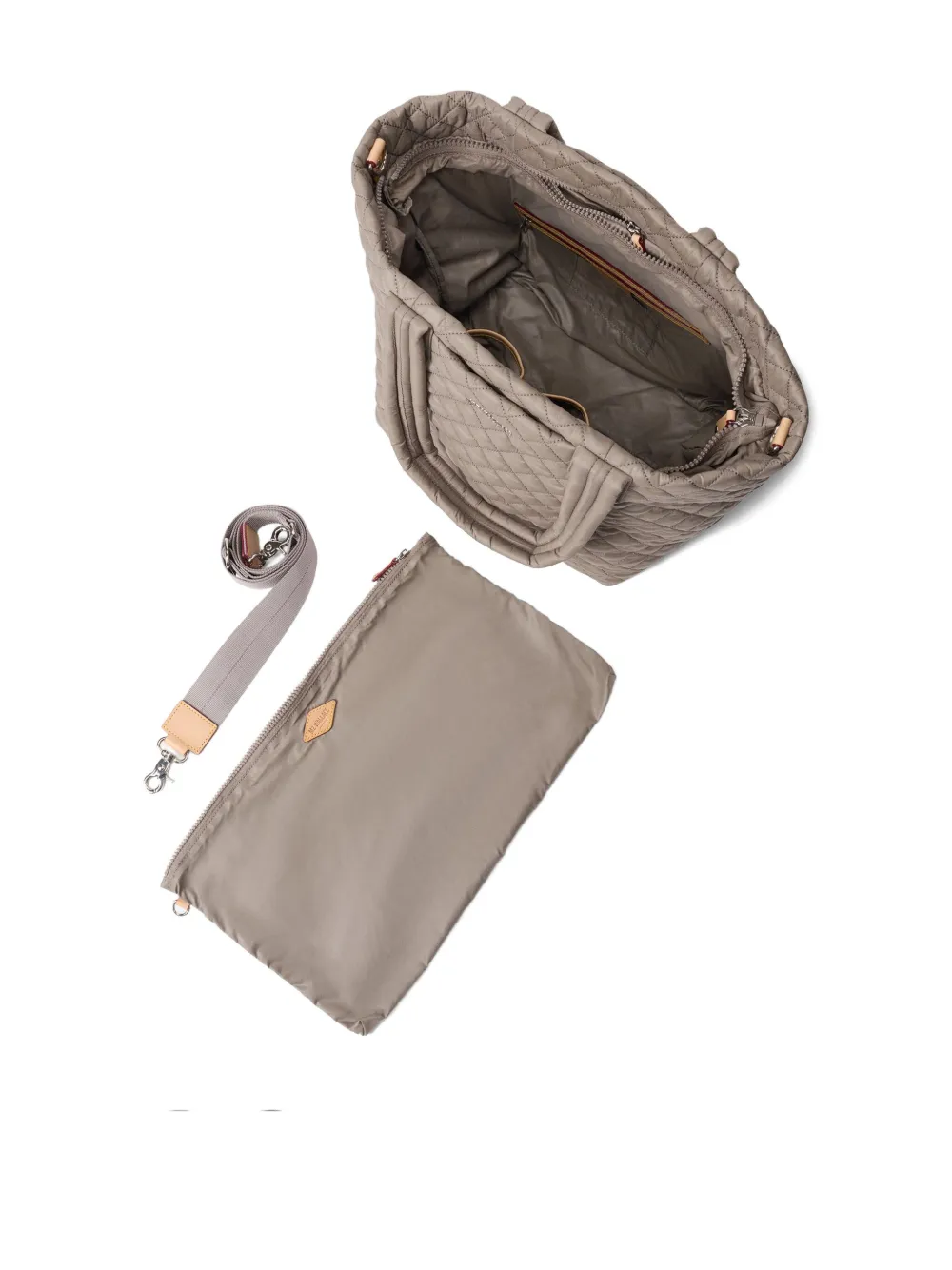 Mz Wallace Metro Medium Quilted Tote Bag In Brown