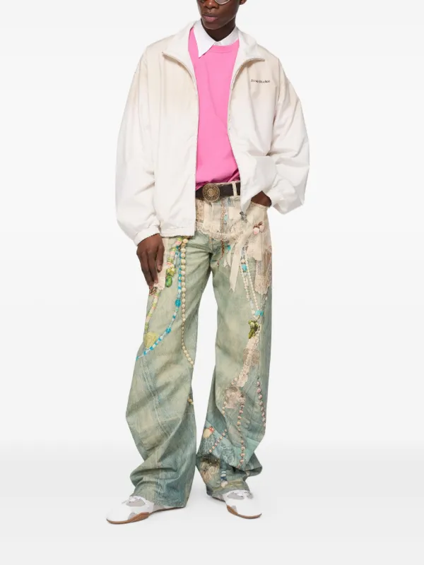 Acne Studios ロゴ ボンバージャケット | ホワイト | FARFETCH JP