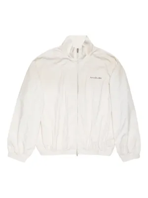 Acne Studios Logo Zipper Jacket | White | FARFETCH UK Acne Studios Logo Zipper Jacket | White | FARFETCH UK