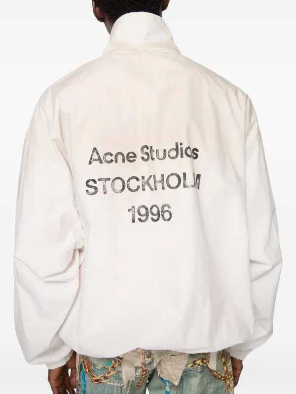 【未使用】Acne Studios ロゴジッパージャケット ダスティホワイト44 Acne Studios - Logo zipper jacket - Dusty white
