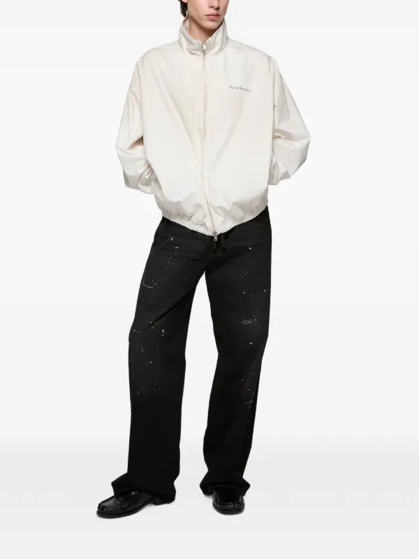 Acne Studios ロゴ ボンバージャケット | ホワイト | FARFETCH JP