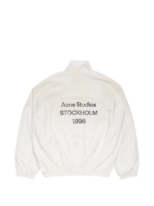 Acne Studios ロゴ ボンバージャケット | ホワイト | FARFETCH JP
