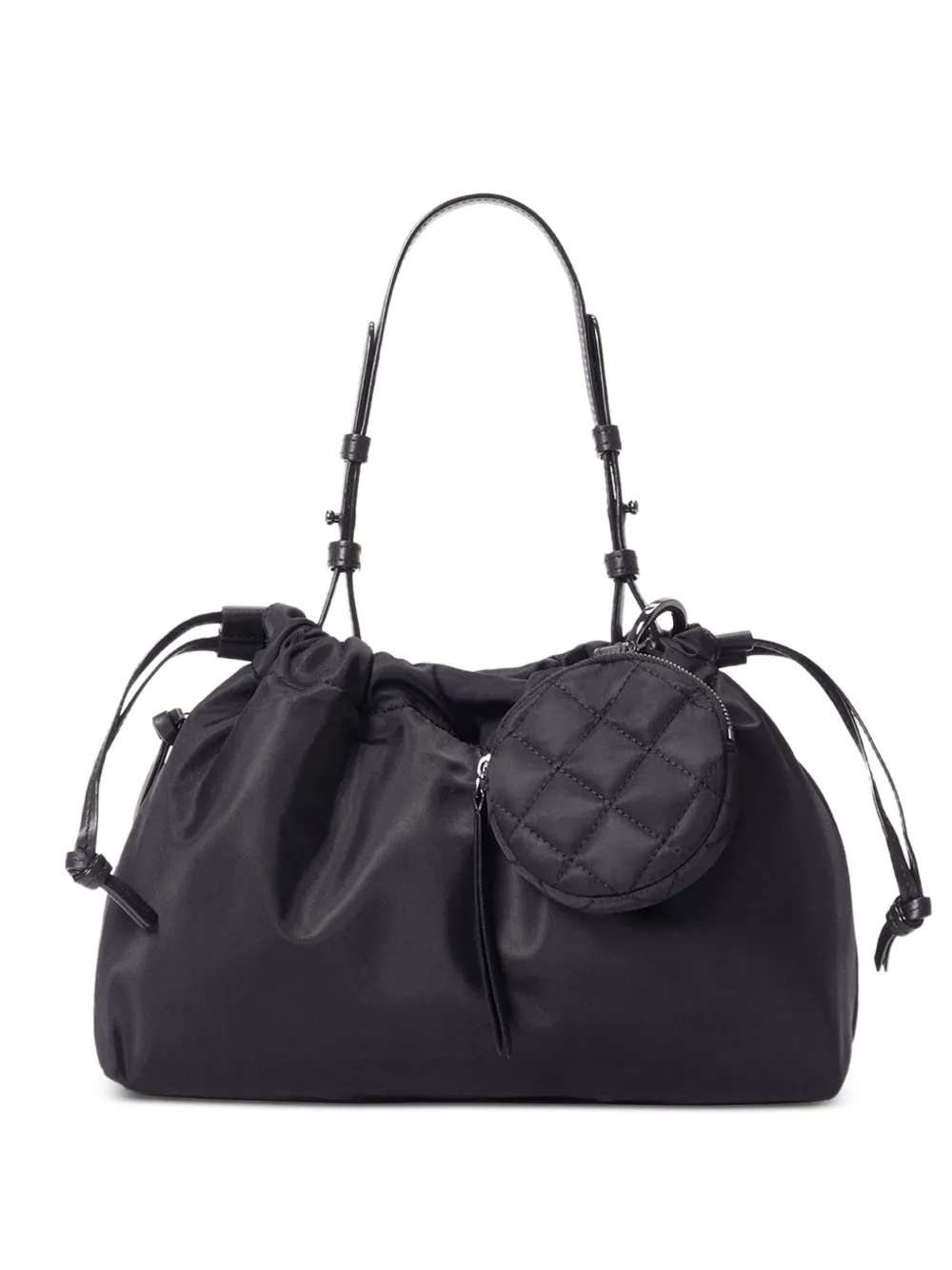 Mz Wallace Waverly small drawstring quilted shoulder bag | Black | Image 1