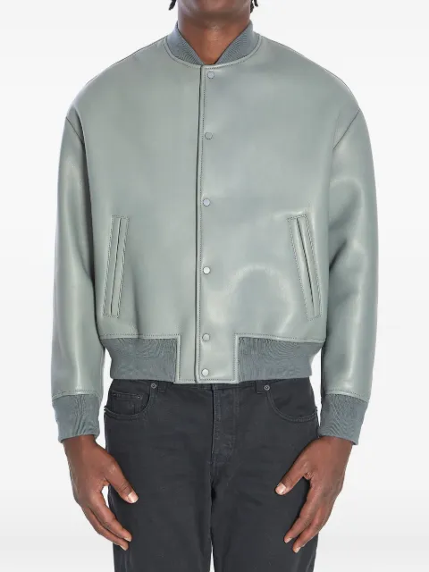 Salvatore Santoro ribbed nappa leather bomber jacket
