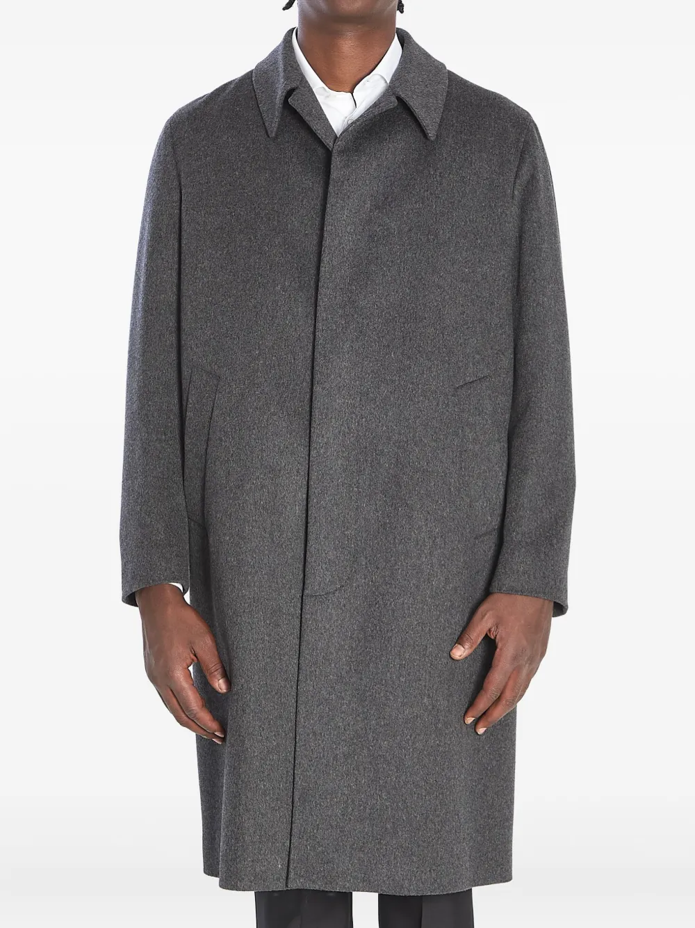 Lardini shirt collar welt pocket coat | Grey | Image 1