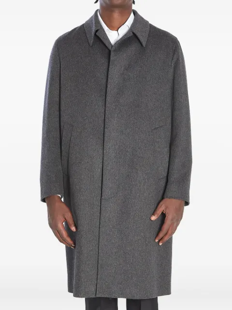 Lardini shirt collar welt pocket coat
