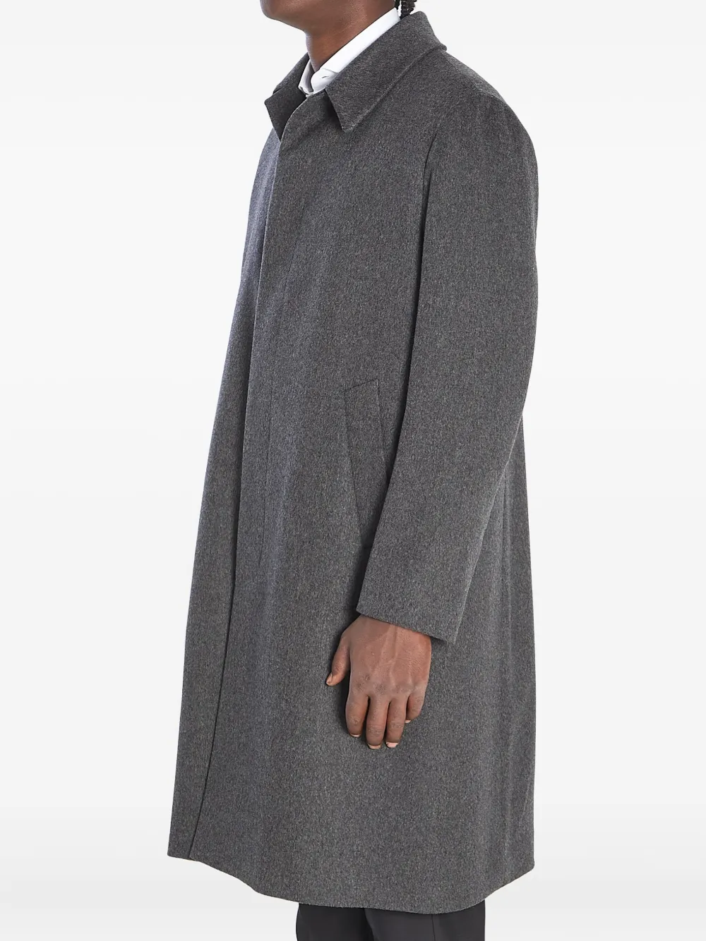 Lardini shirt collar welt pocket coat | Single Breasted Coats | Image 2