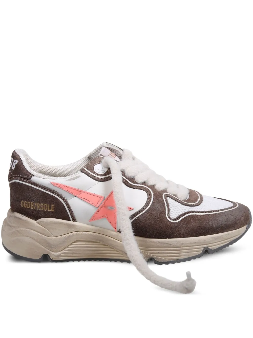 Golden Goose Sneakers met vlakken en ster-applicatie Bruin