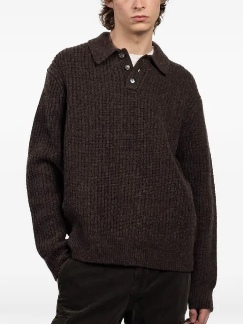 Alex Mill Carl button knitted polo shirt