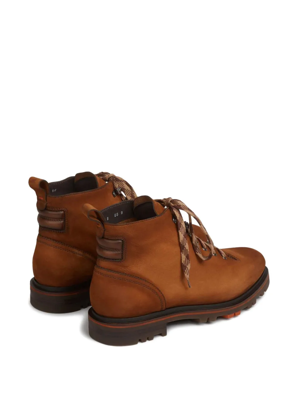 Santoni Lace-up Round-toe Boots In Multi