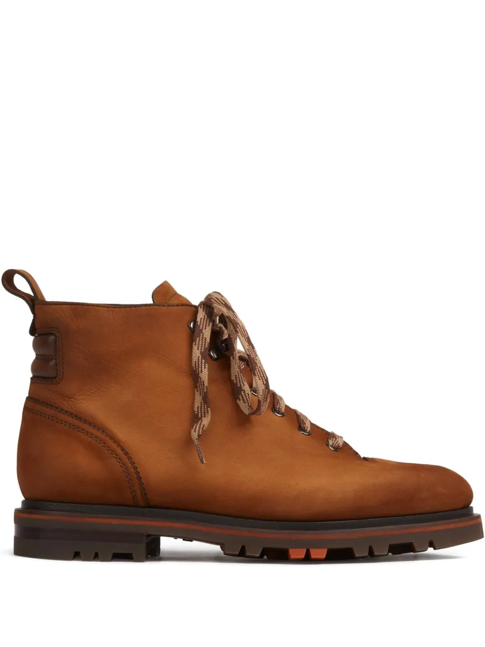 Santoni lace-up round-toe boots | Brown | Image 1