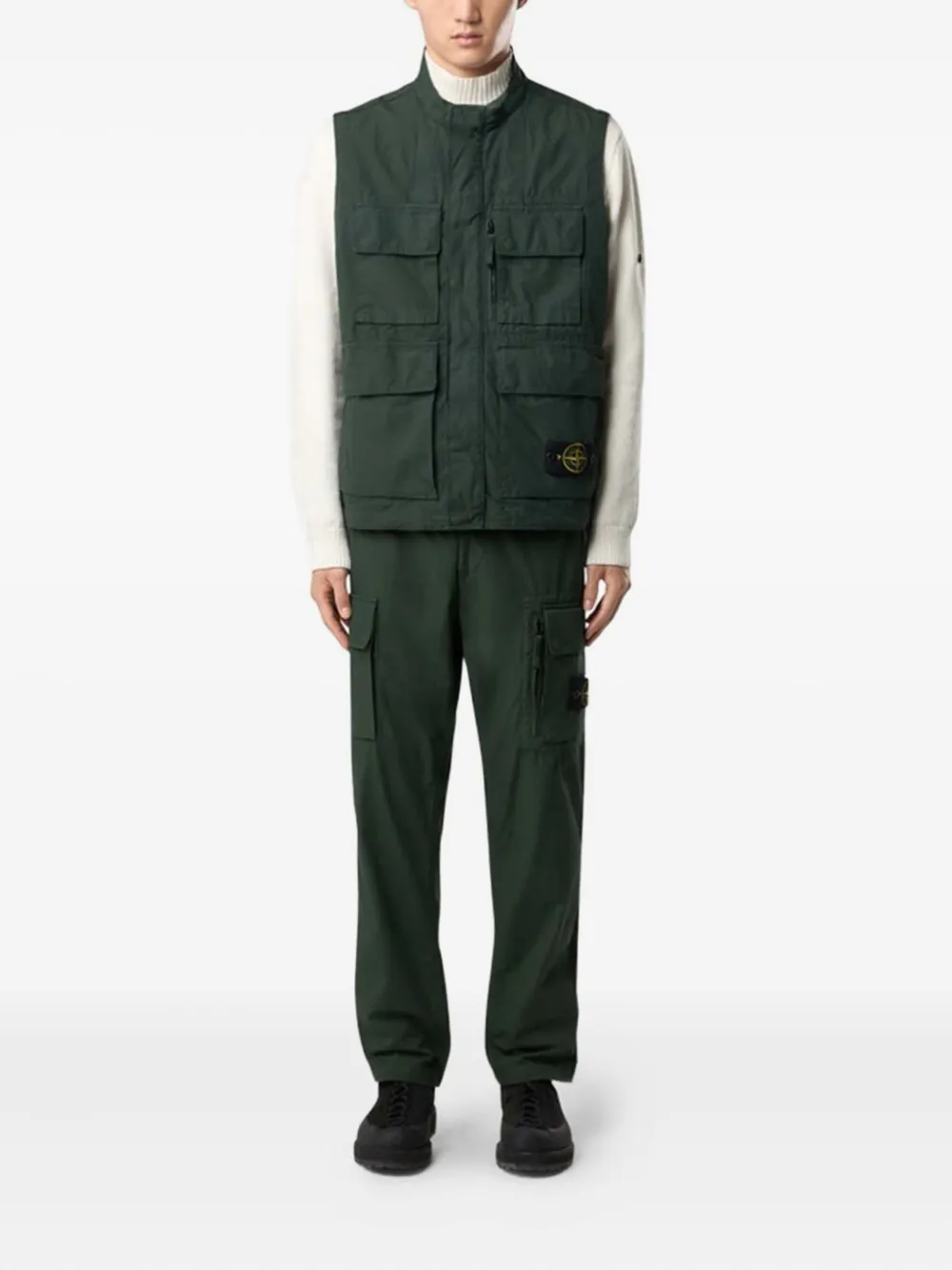 Stone Island Broek met cargo zak Groen