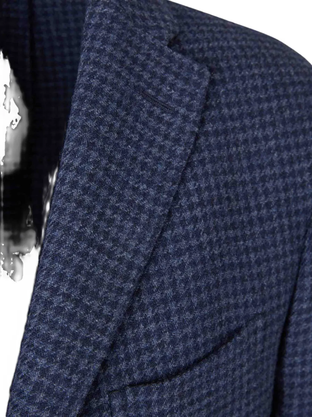 Boglioli Wollen jack met gekerfde afwerking Blauw