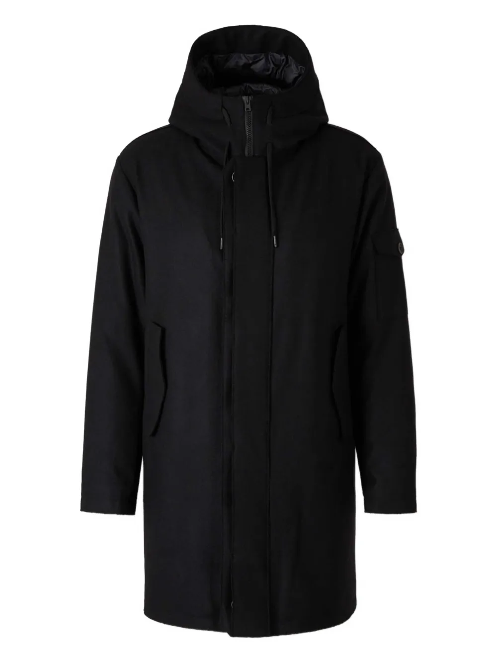 Herno high collar long coat | Black | Image 1