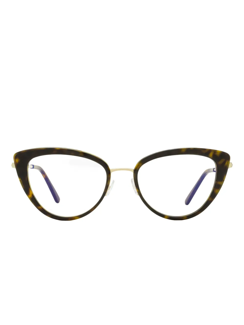 Tom Ford Cat-eye Metal Glasses In Brown