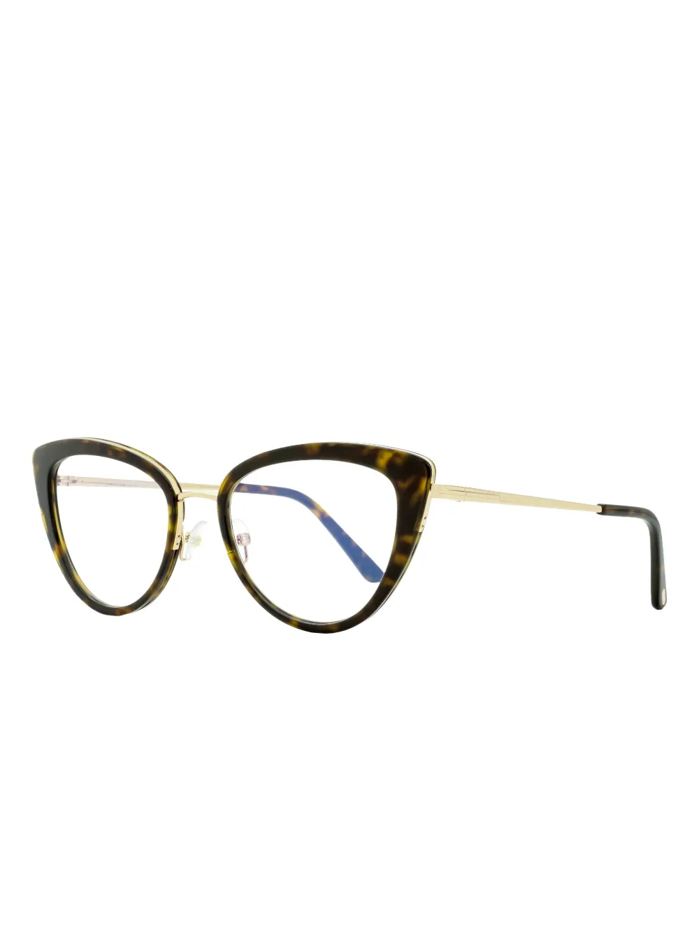 Tom Ford Cat-eye Metal Glasses In Brown