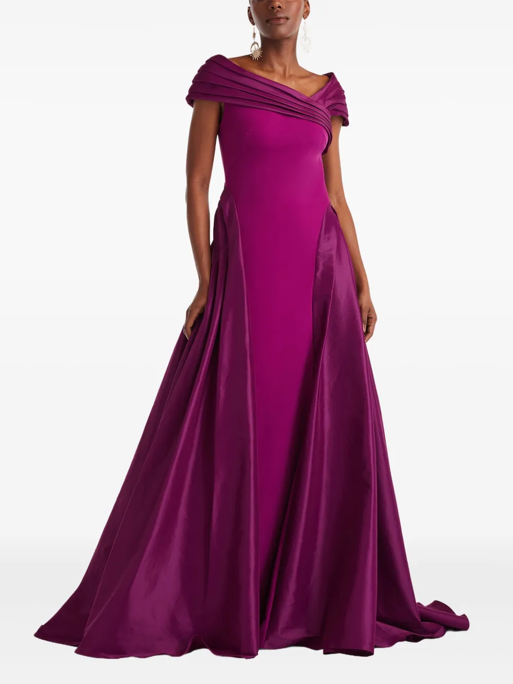 Tadashi Shoji Geplooide maxi-jurk - Paars