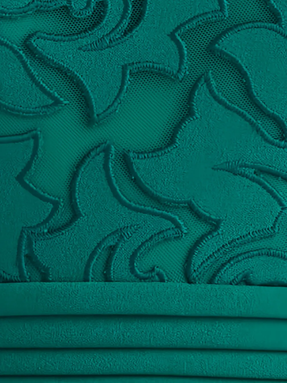 Tadashi Shoji Floral-detail Long-sleeve Maxi Dress In Green