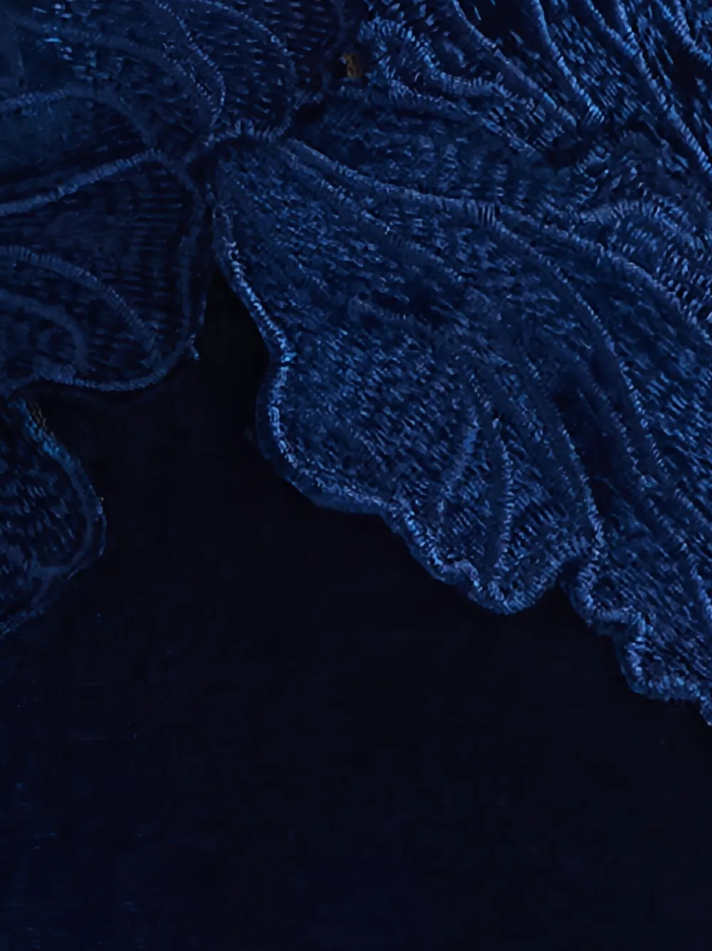 Tadashi Shoji Floral-details Long-sleeved Maxi Dress In Blue