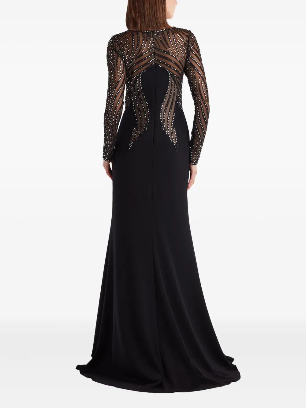 Tadashi Shoji Maxi-jurk verfraaid met pailletten Zwart