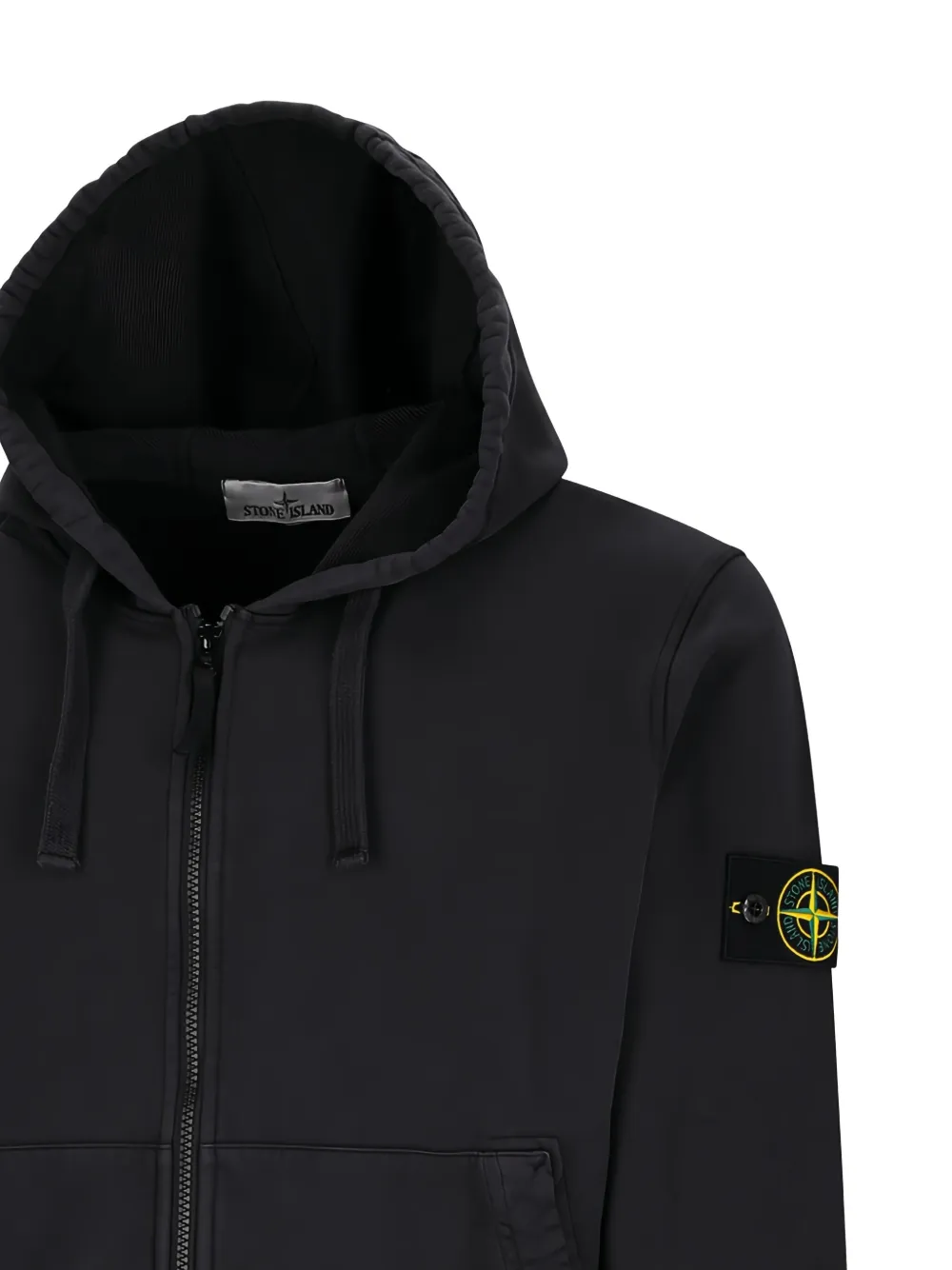 Stone Island Hoodie met rits Zwart