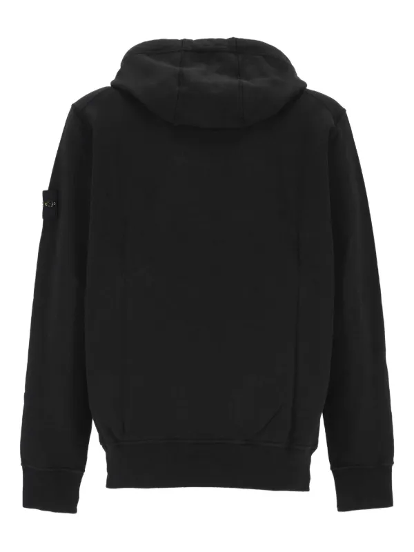 Stone  ブラック フルジップフーディ Stone Island Zip Hoodie | Black | FARFETCH