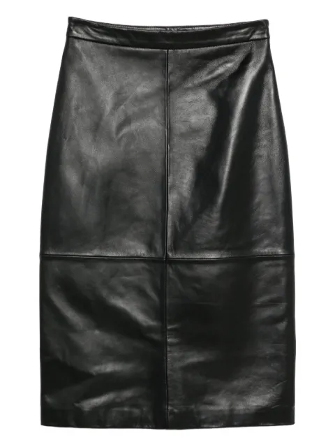 Antonelli panelled leather skirt