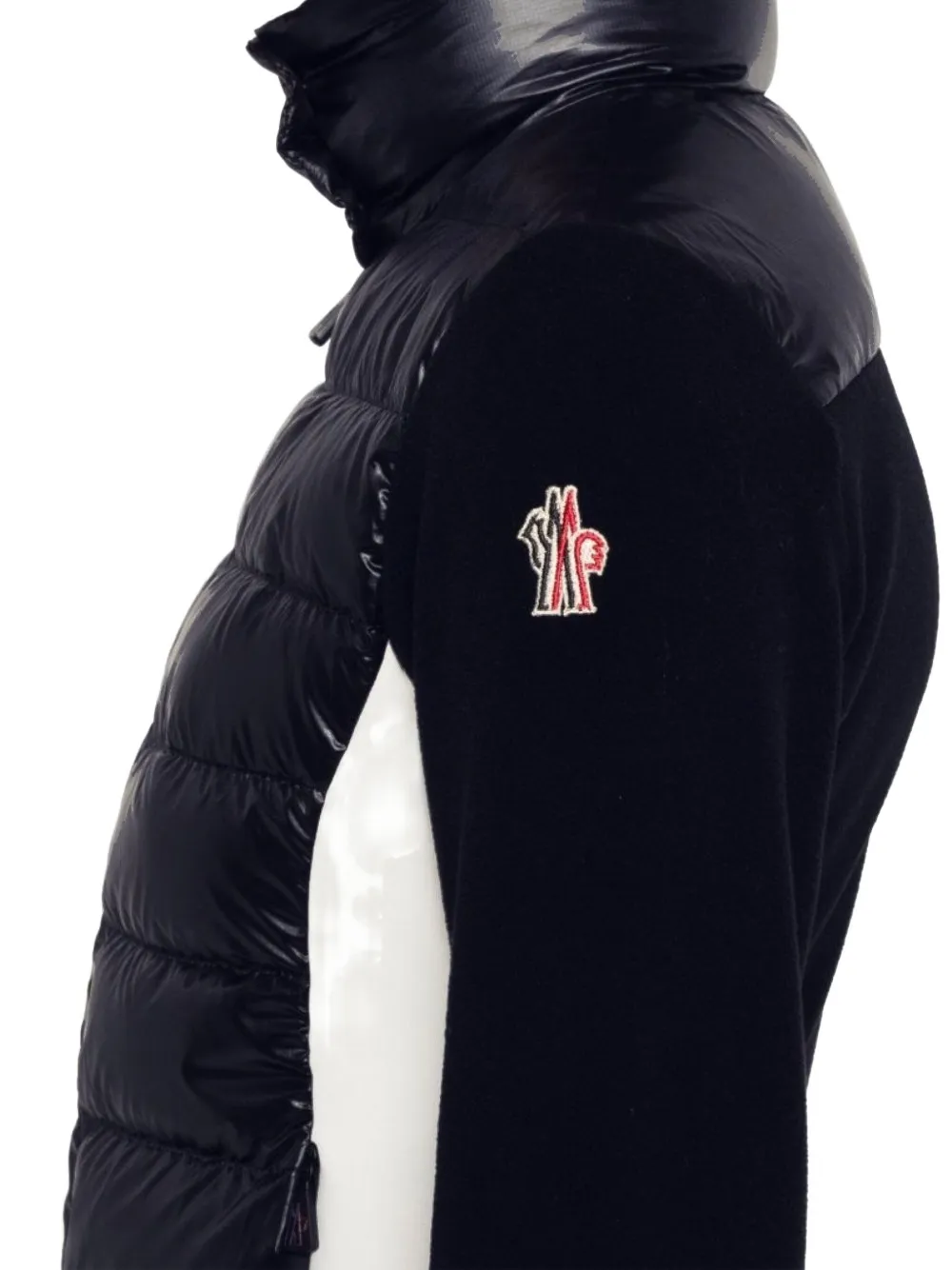 Moncler Grenoble Padded Cardigan In Black