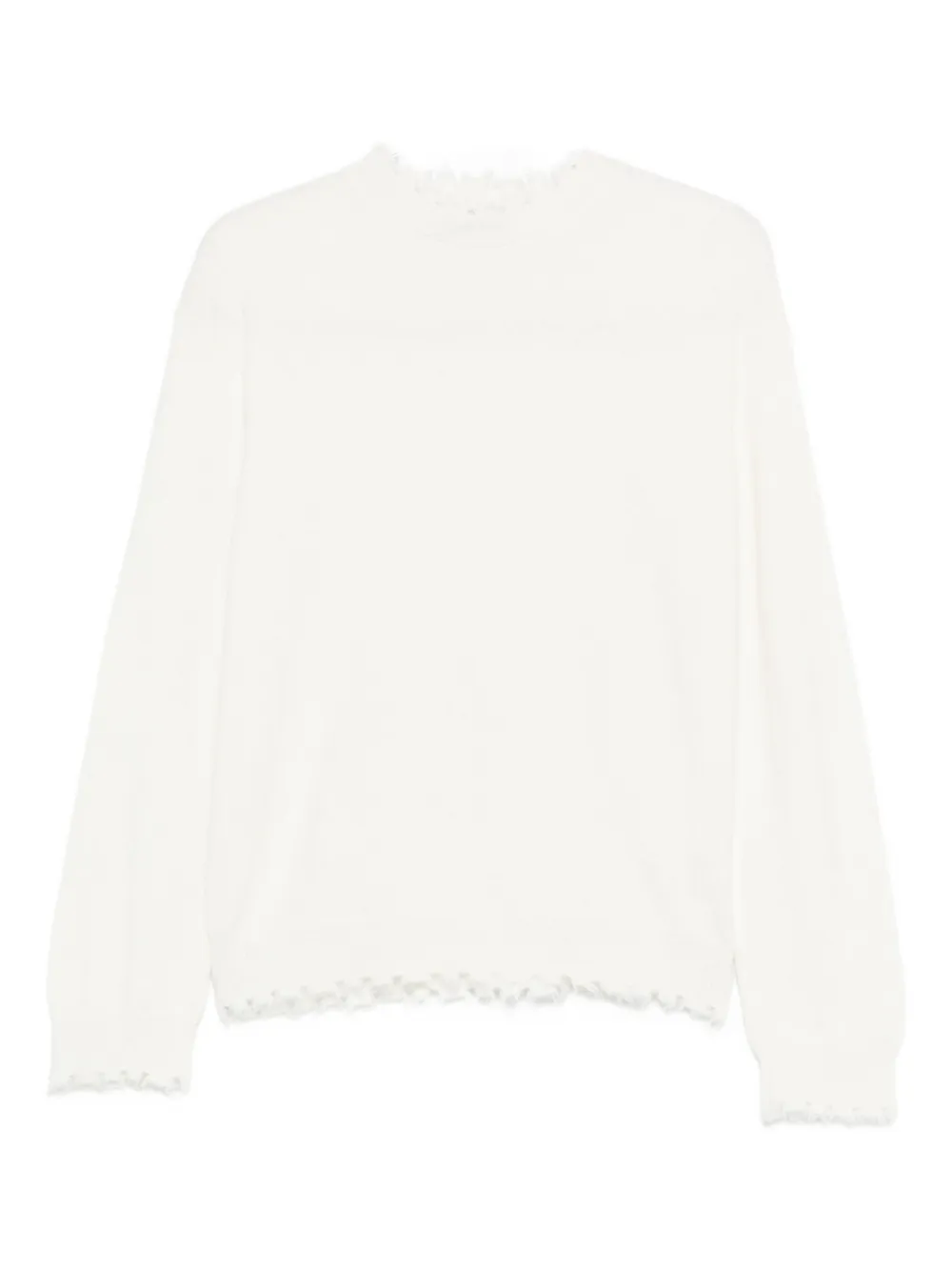 Antonelli ruffled sweater - Bianco